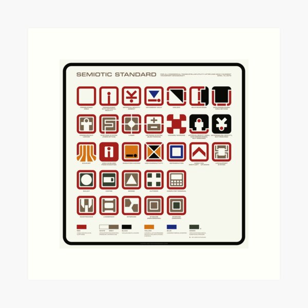 Nostromo Semiotic Standard (inspiré par Alien) Impression artistique