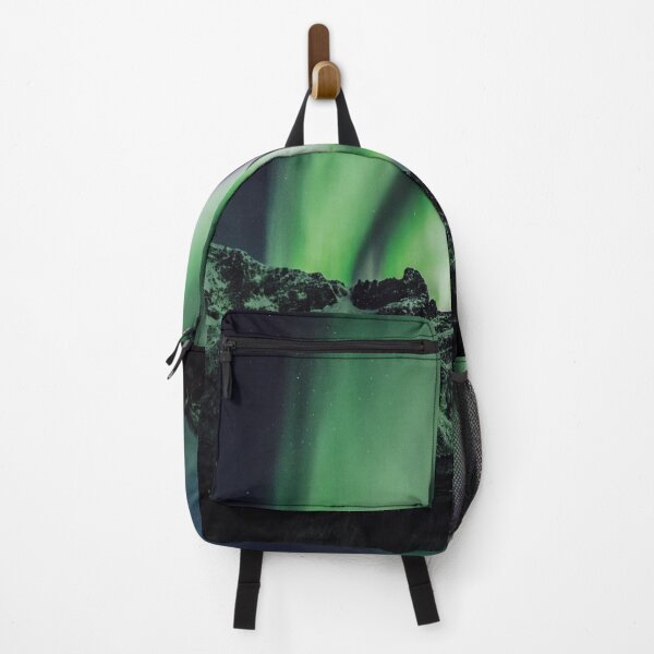 Item preview, Beautiful Green and Purple Northern Lights And Snow Covered Mountains designed and sold by Happiness Creators.