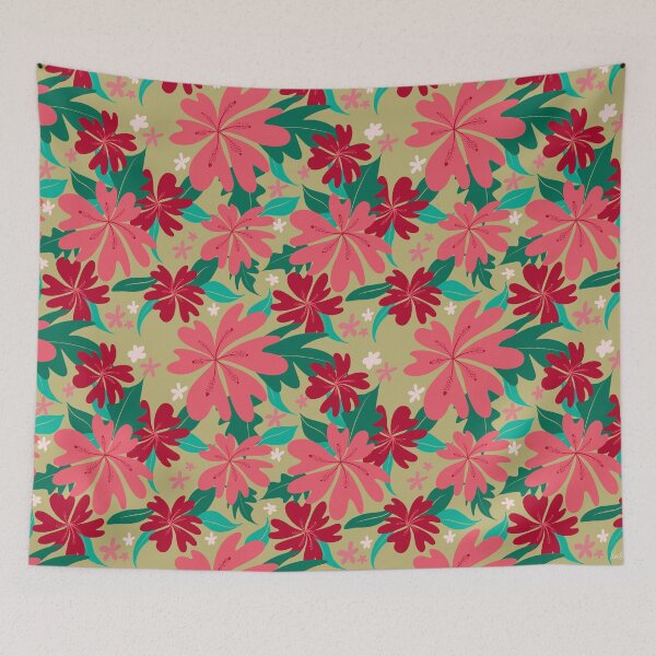 Item preview, FLORAL HIBISCUS - MINT designed and sold by PrachiManerikar.
