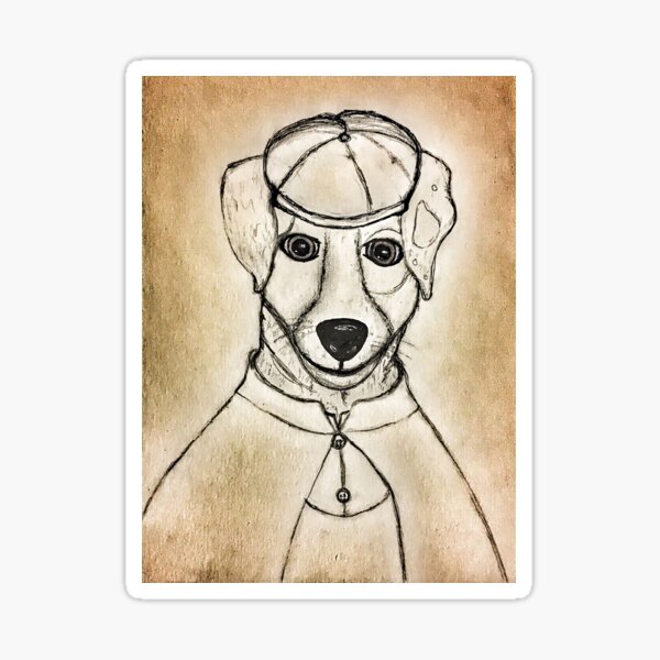 Sherlock Holmes Doggie Detective Sticker