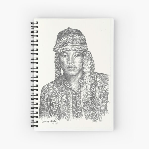 Gaze of a Man pointillism Spiral Notebook