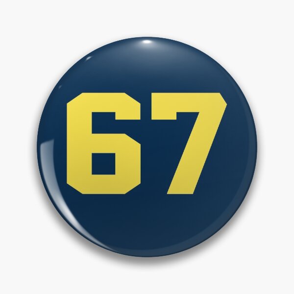 Item preview, Sixty seven maize and blue Jersey number 67 seventh designed and sold by Greenfieldlogo.