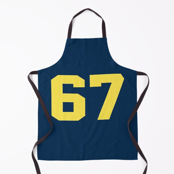 Item preview, Sixty seven maize and blue Jersey number 67 seventh designed and sold by Greenfieldlogo.