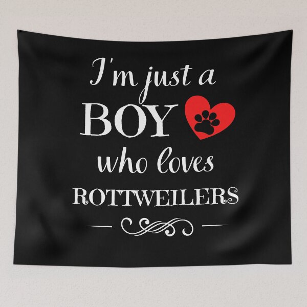 Item preview, Just a boy who loves rottweilers quote Funny rottweiler saying designed and sold by OneTimeEngineer.