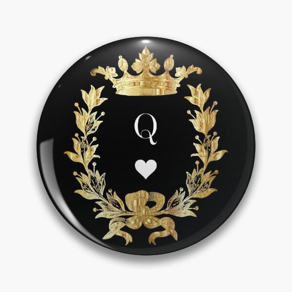 Item preview, Vintage Queen of hearts Gold embossed Crown and wreath detail - Classic Century gold edition (dark mode) designed and sold by Deegital18.