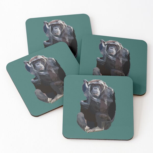 Item preview, C is for Chimp , Chimp Design – Dedicated Chimpanzee Care and Wildlife Keeper Artwork designed and sold by PrettylittlepastelUk.