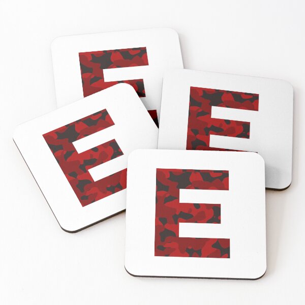 Item preview, Letra E Red Camo Design designed and sold by NECHSTORE.