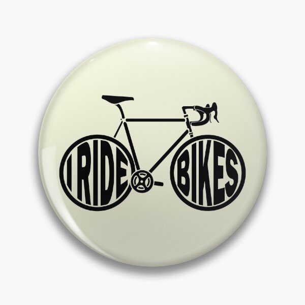 Artikelvorschau, Kopie des Slogans „I Ride Bikes“ im Rad des schwarzen Retro-Fahrrads von Celeste entworfen und verkauft von RabeDesigns.