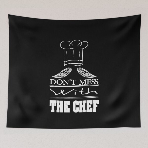 Item preview, DON'T MESS WITH  THE CHEF AWESOME HAT WHITE MUSTACHE DESIGH FOR COOK HUSBAND WIFE BOYFRIEND GIRLFRIEND MOM AND DAD AND FRIENDS designed and sold by thebaronart.