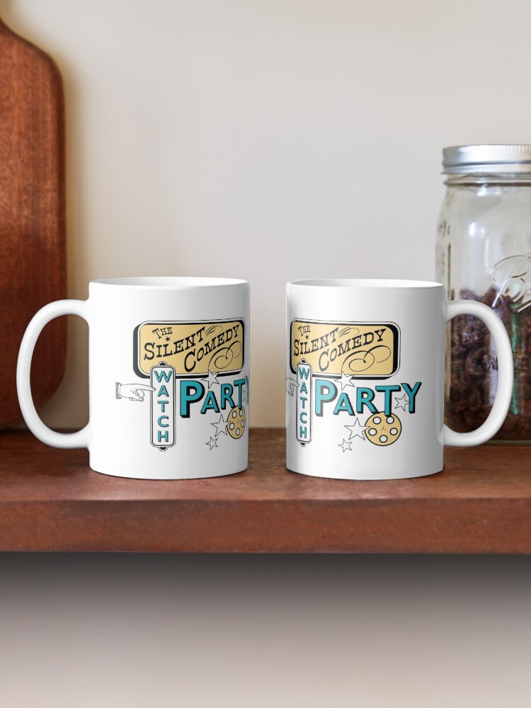 Thumbnail 2 of 6, Coffee Mug, Silent Comedy Watch Party designed and sold by MarlenePopScene.