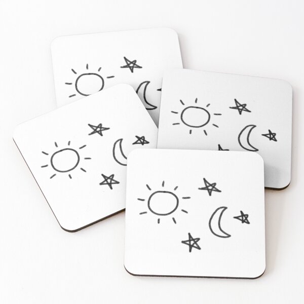 Item preview, minimalist sun moon and stars designed and sold by korinia.
