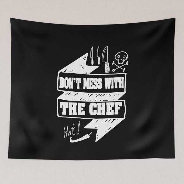 Item preview, DON'T MESS WITH  THE CHEF AWESOME HOT WHITE MUSTACHE DESIGH FOR COOK HUSBAND WIFE BOYFRIEND GIRLFRIEND MOM AND DAD AND FRIENDS designed and sold by thebaronart.