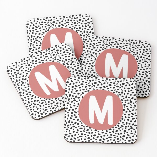 Item preview, Dalmatian Spot Pink M Monogram, Initial, Letter, Name designed and sold by CocoandDaisy.