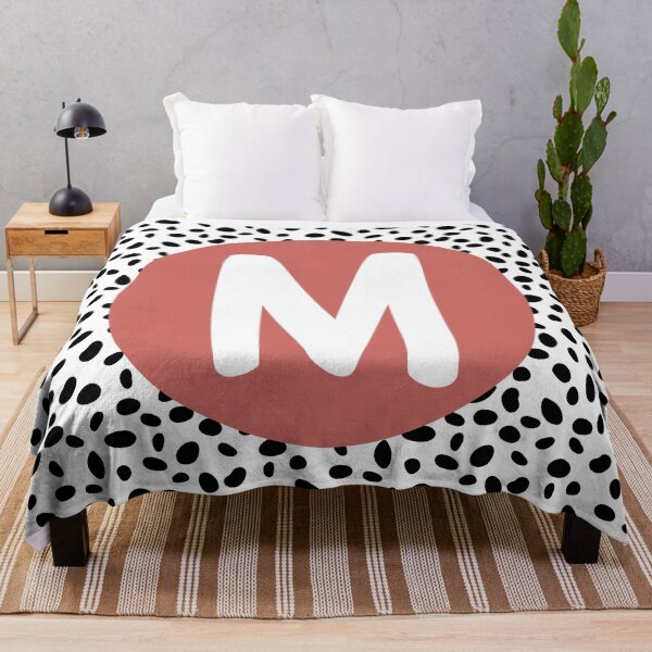 Item preview, Dalmatian Spot Pink M Monogram, Initial, Letter, Name designed and sold by CocoandDaisy.