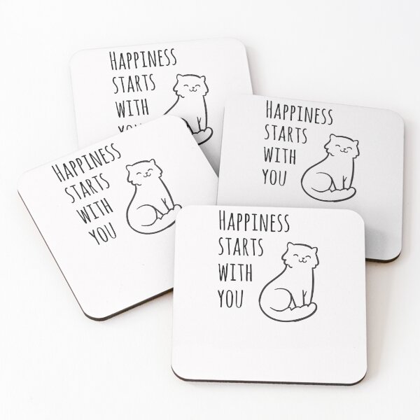 Item preview, Happiness starts with you cat designed and sold by ElBeDesigns.