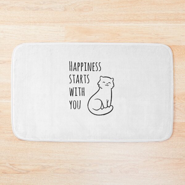 Item preview, Happiness starts with you cat designed and sold by ElBeDesigns.