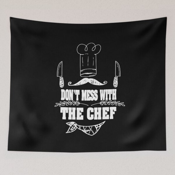 Item preview, DON'T MESS WITH  THE CHEF AWESOME  WHITE MUSTACHE DESIGH FOR COOK HUSBAND WIFE BOYFRIEND GIRLFRIEND MOM AND DAD AND FRIENDS designed and sold by thebaronart.