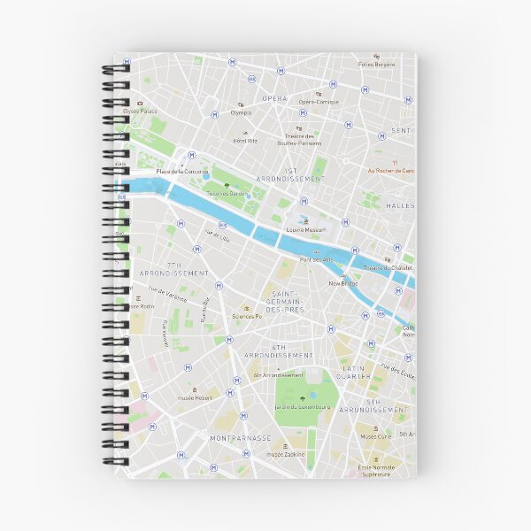 Item preview, Paris, France Map designed and sold by NorthStreetArt.