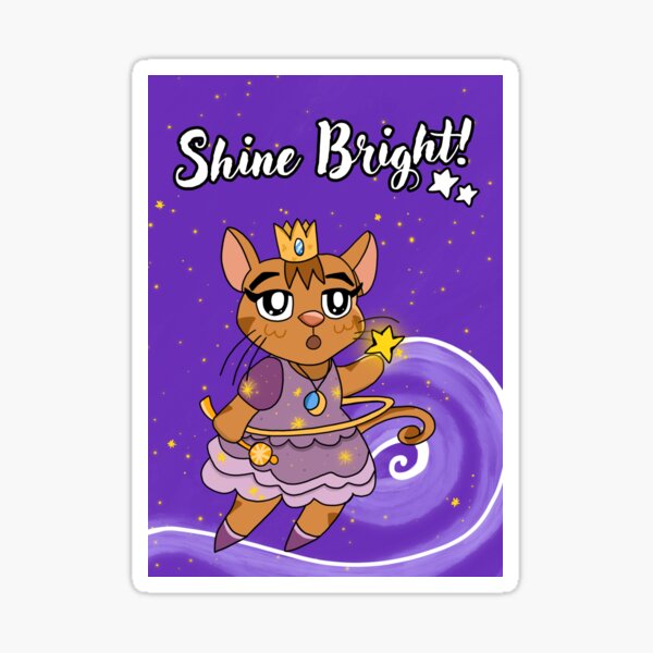 Shine Bright! Chester Cat Star Princess  Sticker