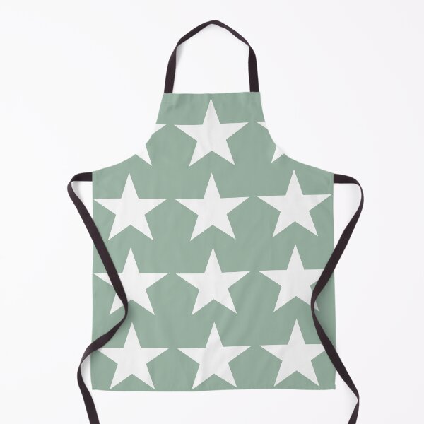 Item preview, Large WHITE and MUTED GREEN STARS designed and sold by RachelMacht.