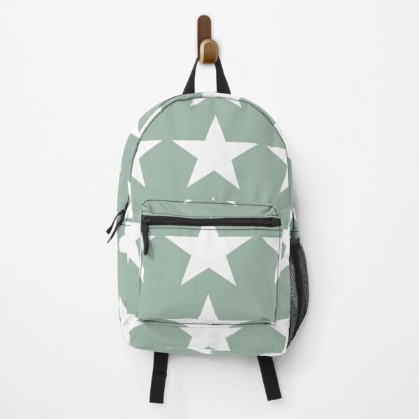 Item preview, Large WHITE and MUTED GREEN STARS designed and sold by RachelMacht.