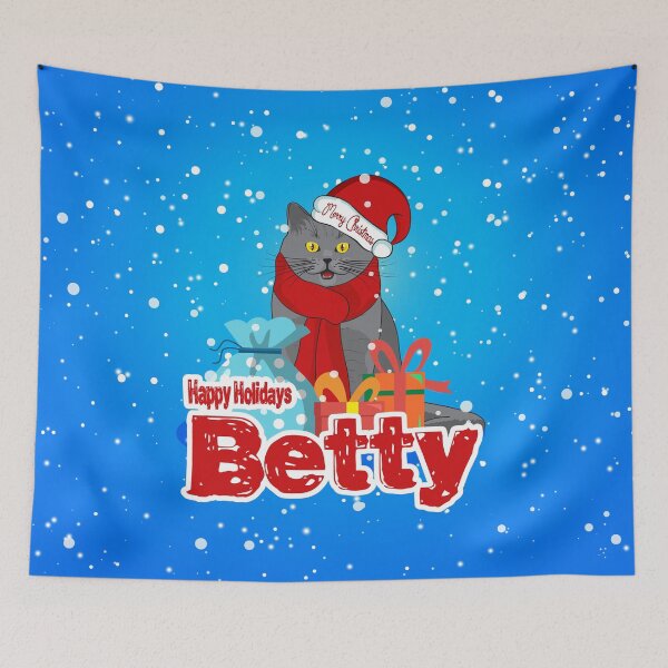Item preview, Cat Lover Happy Holidays Christmas Design For Betty designed and sold by MiloCuteCat.