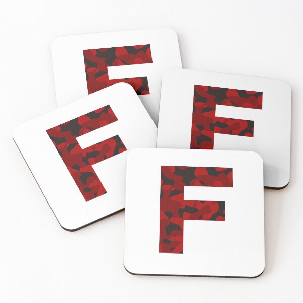 Item preview, Letter F Red Camo Design designed and sold by NECHSTORE.