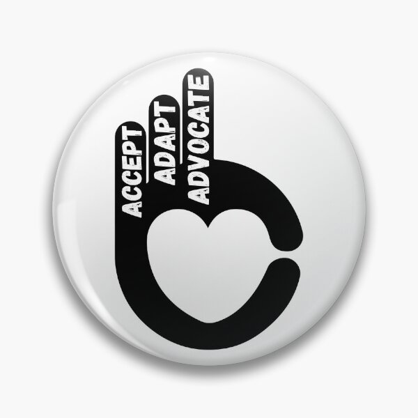Item preview, Accept Adapt Advocate hand heart design designed and sold by kanugi.