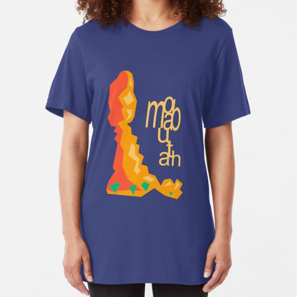 Balanced Rock Illustration Moab Utah Slim Fit T-Shirt
