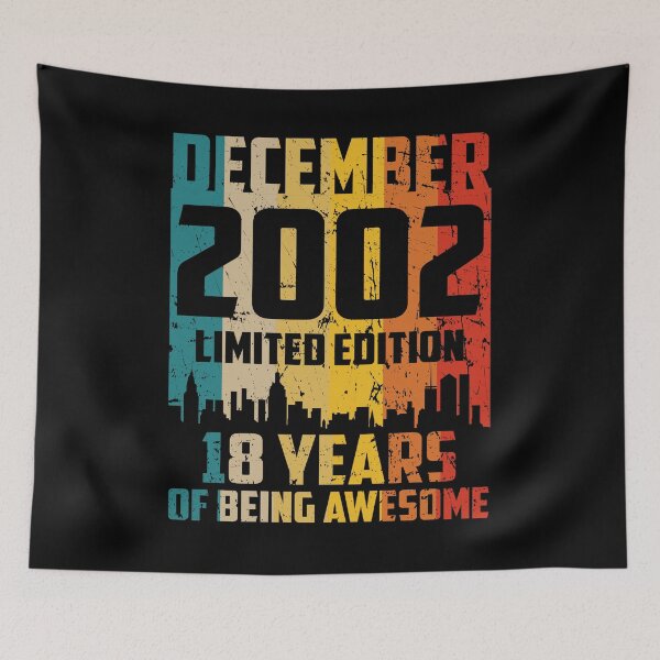 Item preview, 18th birthday 18 years man woman born in 2002 gift designed and sold by Renergie.