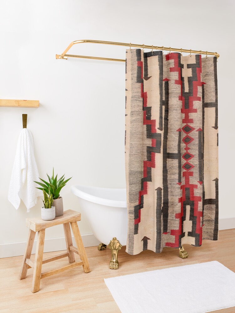 Alternate view of 1925 NAVAJO INDIAN TAPESTRY Shower Curtain