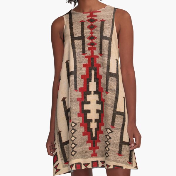 1925 NAVAJO INDIAN TAPESTRY A-Line Dress