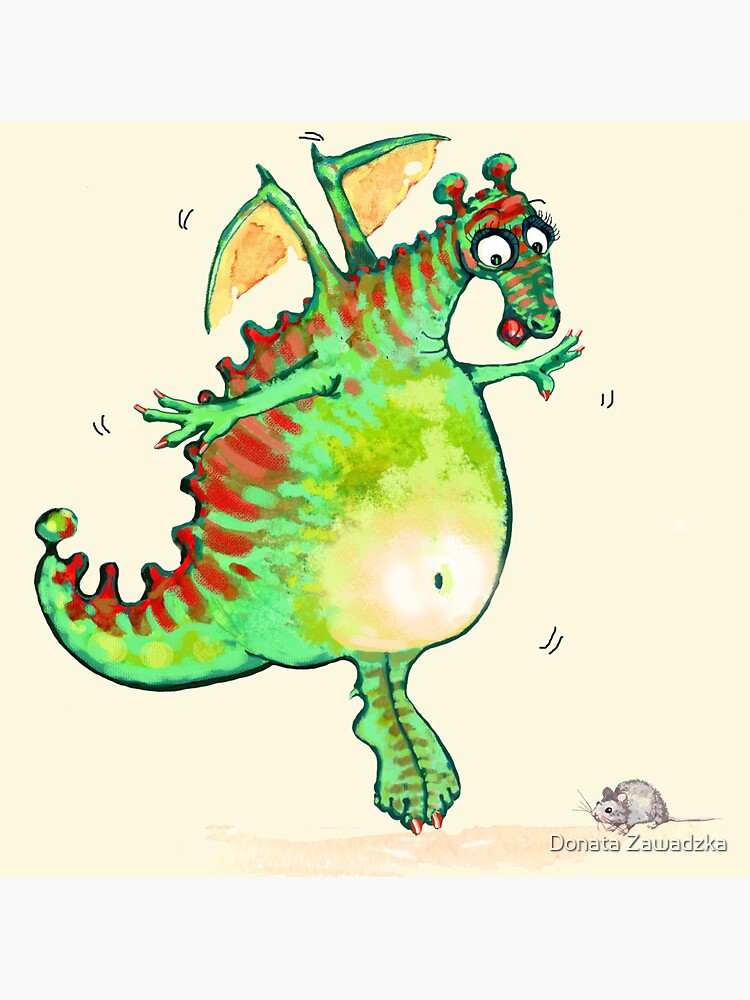 "Ms Dragon - digital illustration " Sticker for Sale by donattien | Redbubble