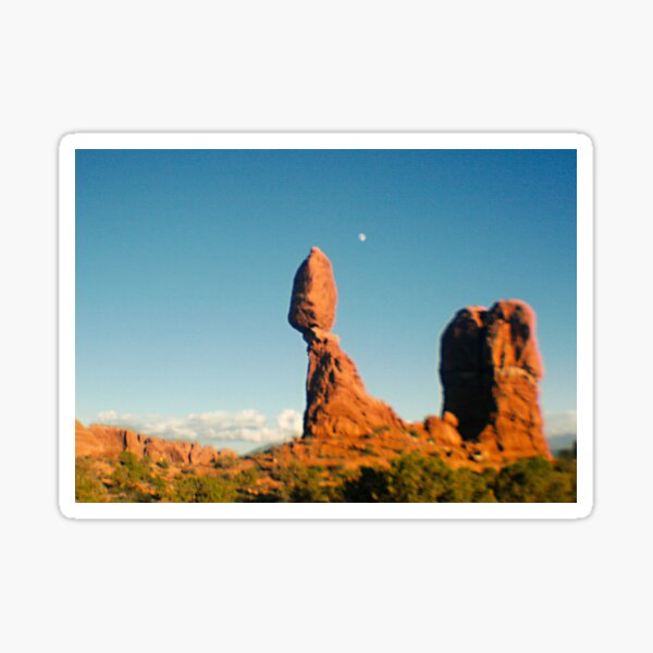 Balanced Rock Holga Style Photograph Sticker
