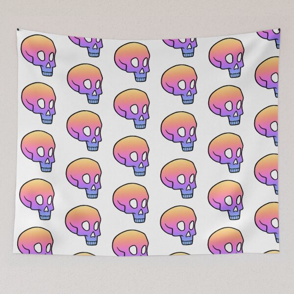 Item preview, black lined rainbow skull designed and sold by korinia.