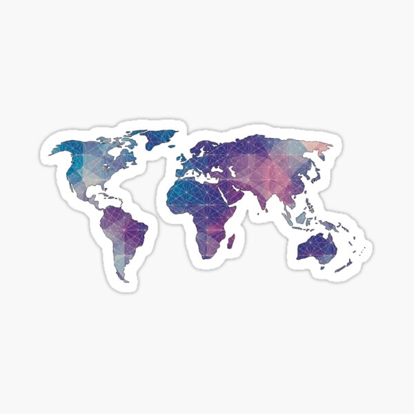 Item preview, geometric watercolor continent designed and sold by Gloria Lam.