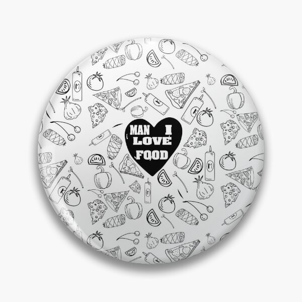 Item preview, MAN I LOVE FOOD BLACK HAND DRAWN  DESIGH FOR COOK FOODIE HUSBAND WIFE BOYFRIEND GIRLFRIEND MOM AND DAD AND FRIENDS designed and sold by thebaronart.