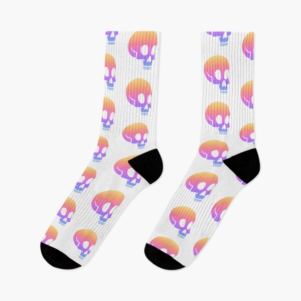 Item preview, white lined rainbow skull designed and sold by korinia.