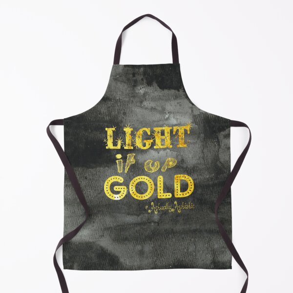 Item preview, Light it up Gold - #ActuallyAutistic designed and sold by NatLeBrunDesign.