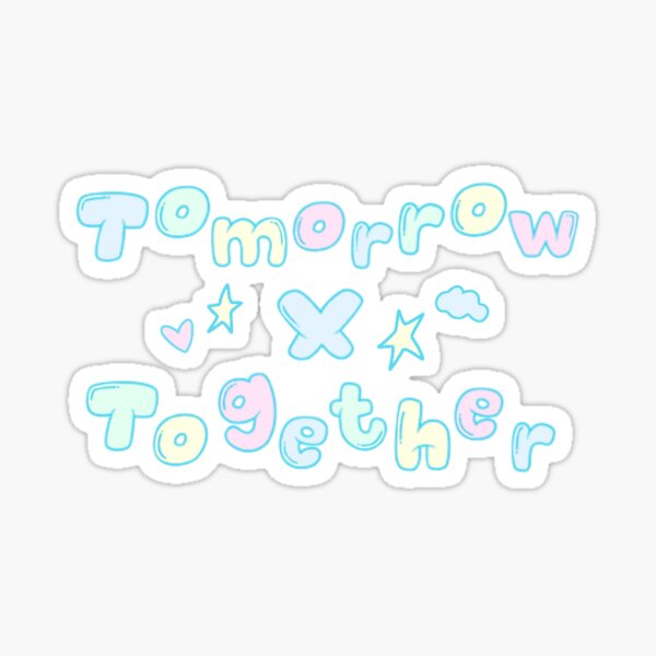 Pastel Tomorrow X Together Logo Sticker