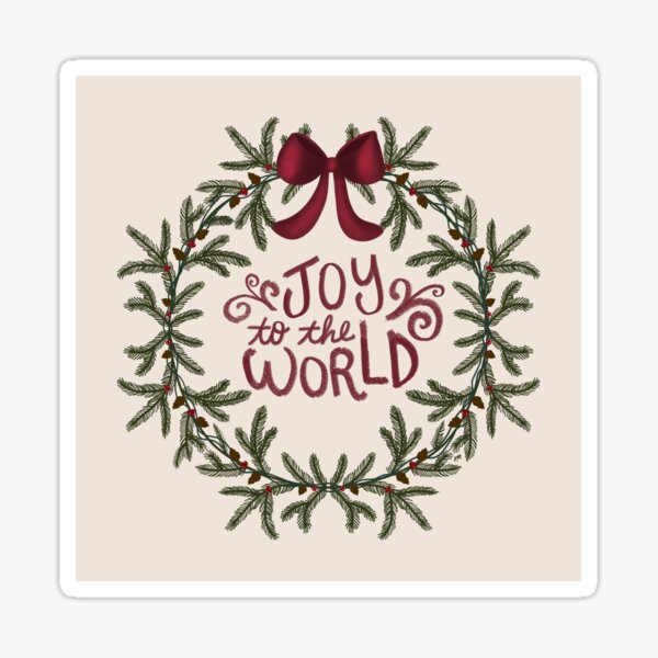 Item preview, Joy to the World wreath designed and sold by Angelicabydesign.
