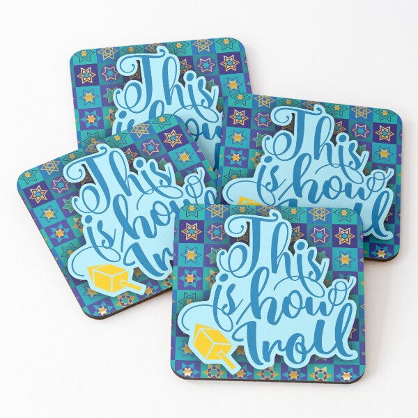 Item preview, This Is How I Roll Dreidel Star Of David All Over Print Blue Gold Happy Hanukkah designed and sold by Sunny Collections.