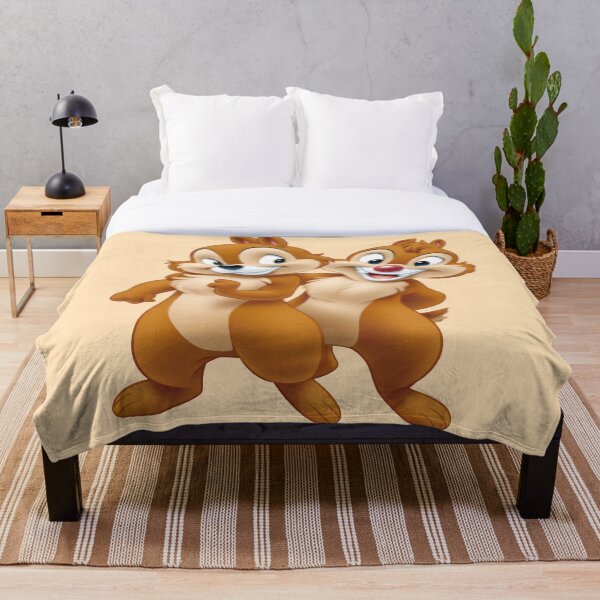 squirrel, Chip, and Dale Chipmunks Throw Blanket