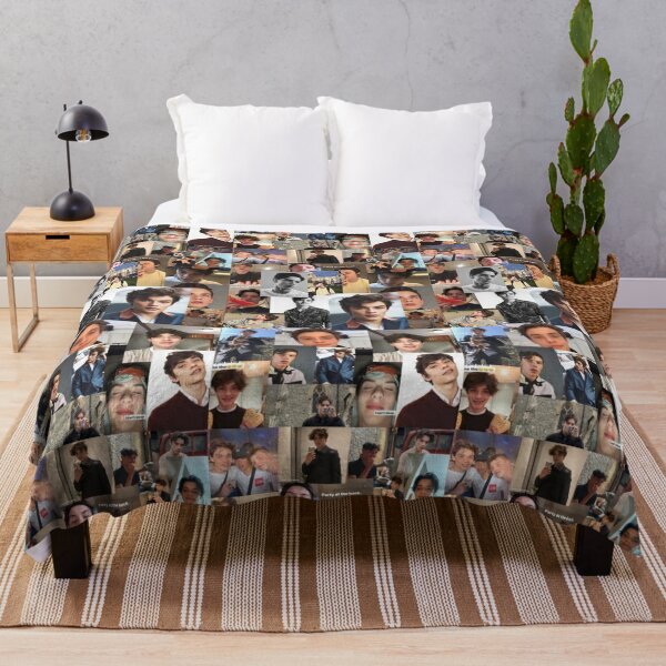 Louis Partridge Collage Throw Blanket Blankets For Bed Retro