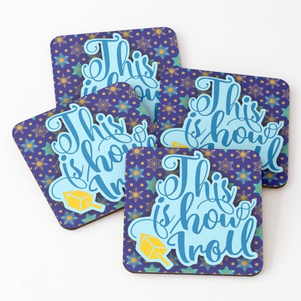 Item preview, This Is How I Roll Dreidel Star Of David All Over Print Gold Blue Happy Hanukkah designed and sold by Sunny Collections.