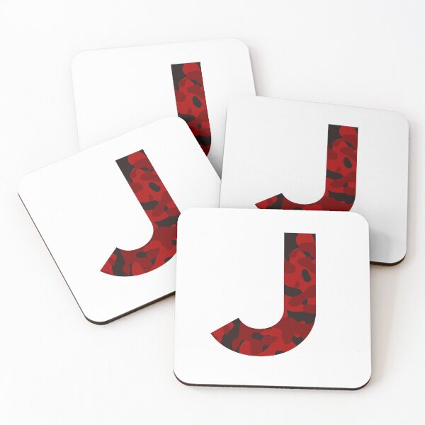 Item preview, Letter J Red Camo Design designed and sold by NECHSTORE.
