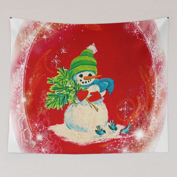 Item preview, Vintage Snowman Illustration Print designed and sold by Mary Riley.