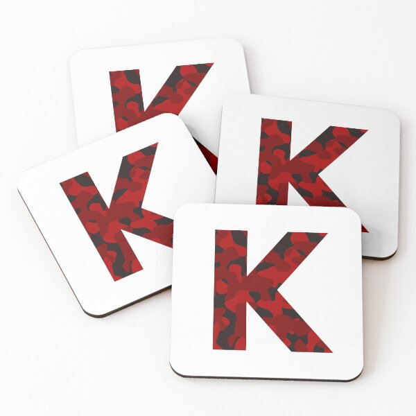 Item preview, Letter K Red Camo Design designed and sold by NECHSTORE.