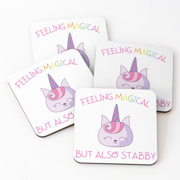 Item preview, Feeling magical but also stabby Unicorn Cat designed and sold by Irelene.