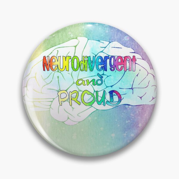 Item preview, Neurodivergent and proud (brain graphic) designed and sold by NatLeBrunDesign.